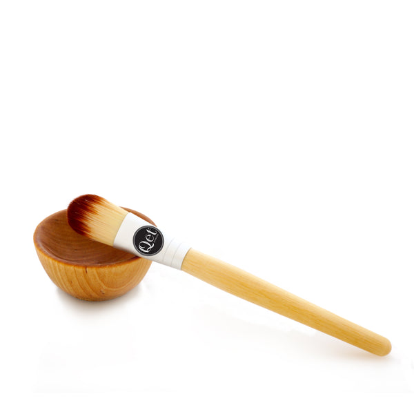 Wooden Mask Bowl & Bamboo Applicator Brush Set