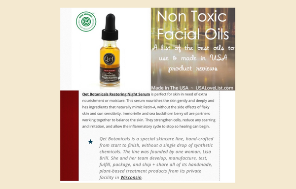 Qēt Botanicals non-toxic facial oils