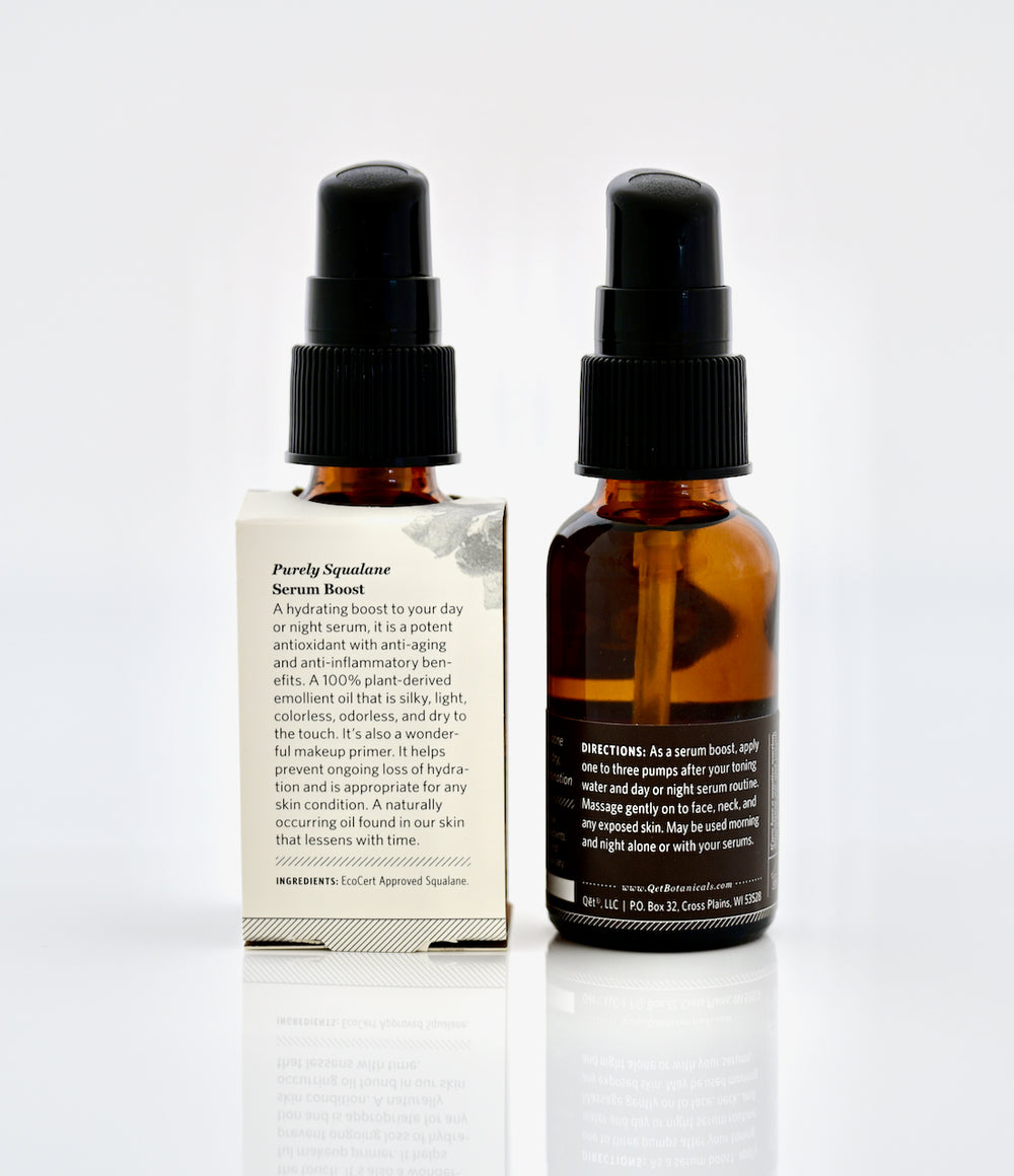 NEW! Purely Squalane Face Serum Boost | Qēt Botanicals Natural