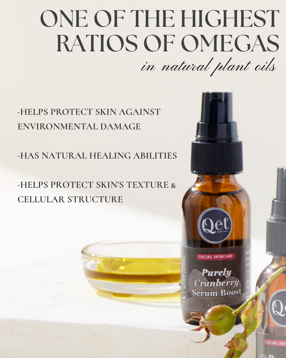 Refining-Q エモーショナルパーフェクトビューティー 30g×4個セット NEW! Purely Cranberry Face Serum Boost | Qēt Botanicals Natural