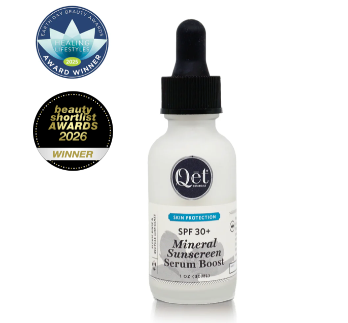 カッサブルクイーンセラム Qēt Botanicals Natural Skincare | Mineral Sunscreen Serum Boost