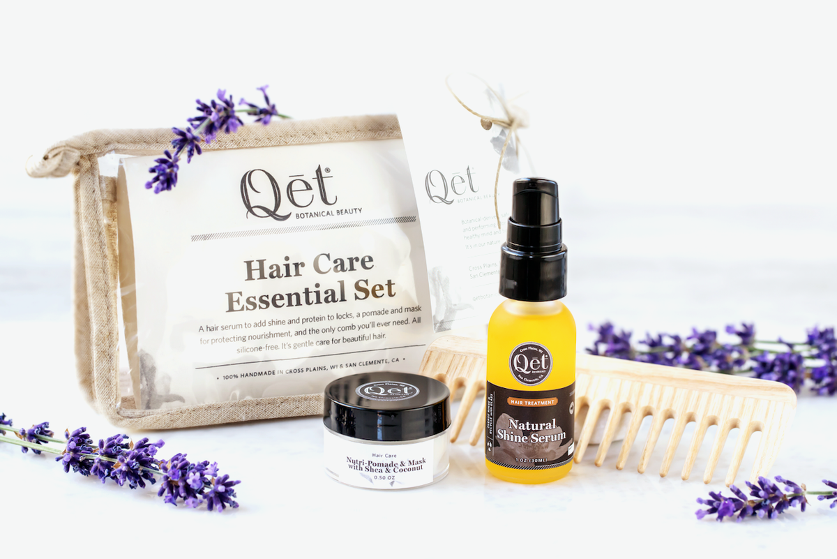 Qēt Botanicals Natural Skincare | Natural Hair Care Essential Set