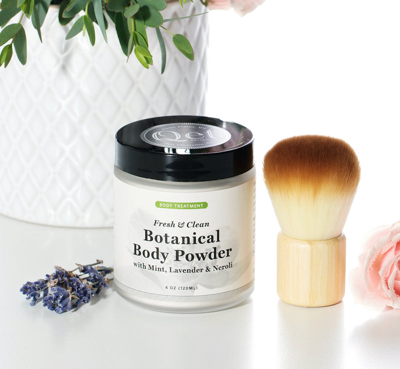 Qēt Botanical Natural Skincare  Botanical Body Powder and Brush Set – Qēt  Botanicals