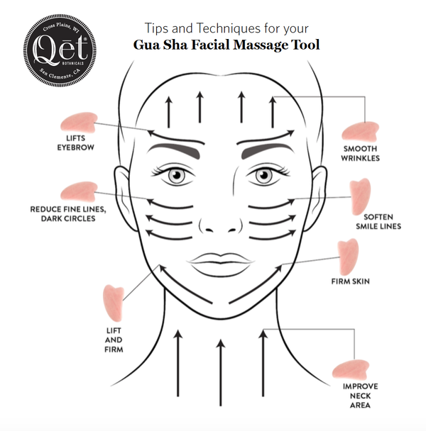 Rose Quartz Gua Sha Facial Massage Stone