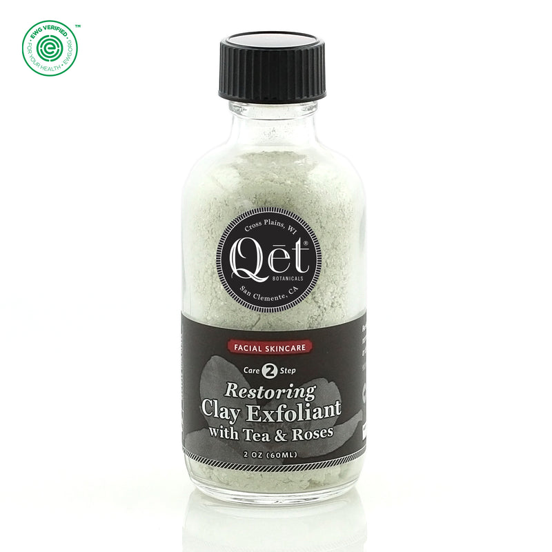 Qēt Botanicals | Restoring Clay Exfoliant with Tea & Roses